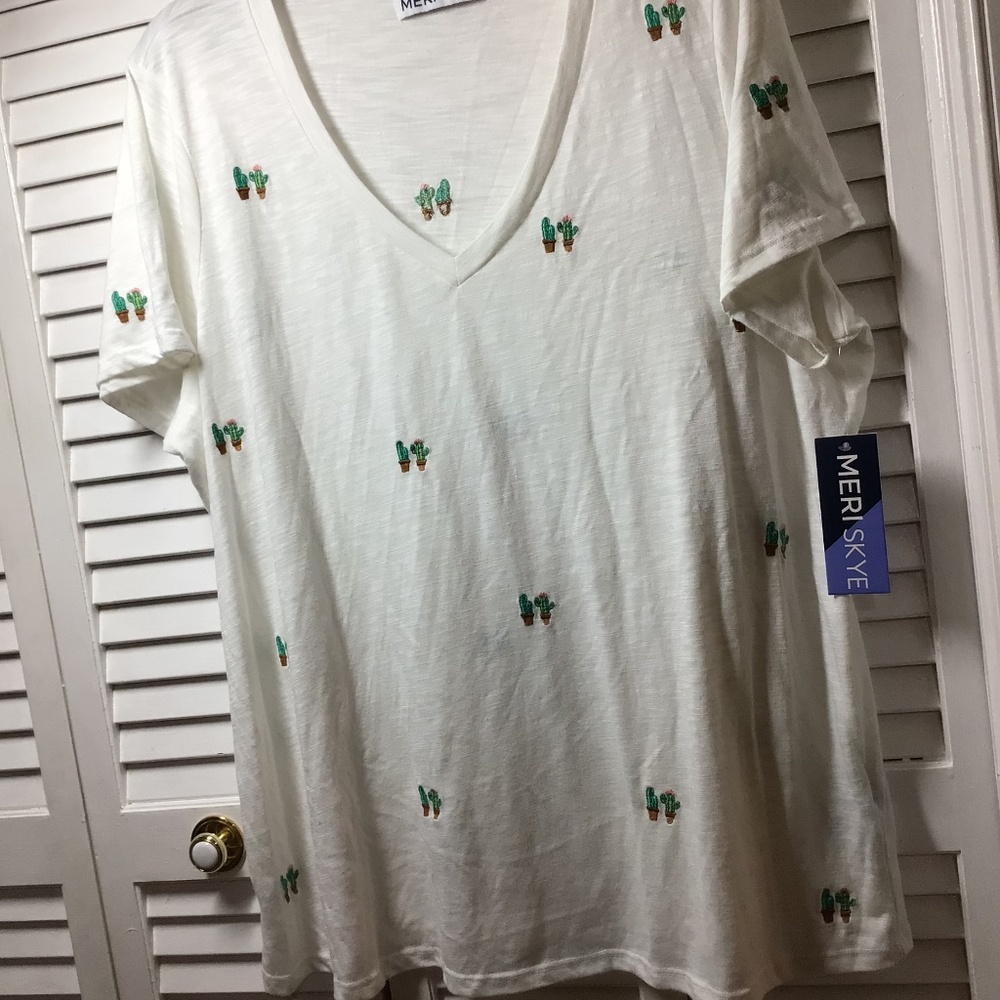V-Neck Ladies Top by Meriskye NWT Size 1x